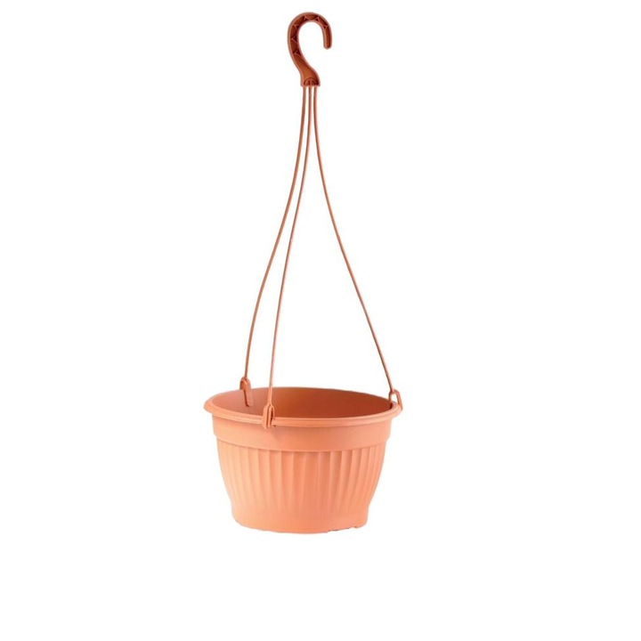 Ghiveci suspendat, Prosperplast, Plastic, 26cm, Maro