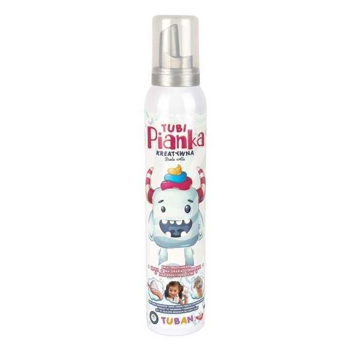 Spuma creativa pentru baie si slime - TUBI, ALB 200 ml