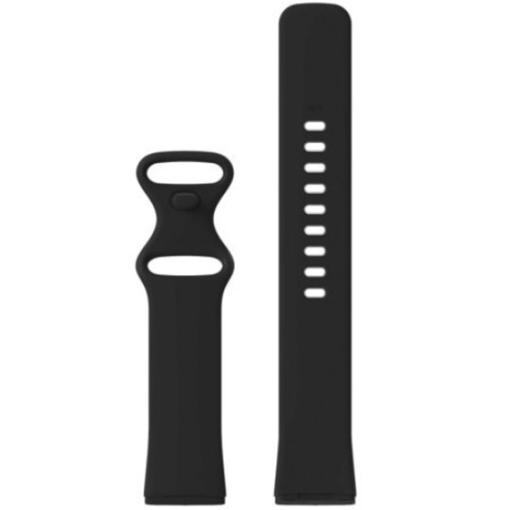 PHN Mag szilikon szíjjal, Fitbit Versa 3 kompatibilis, fekete, gyorskioldó L