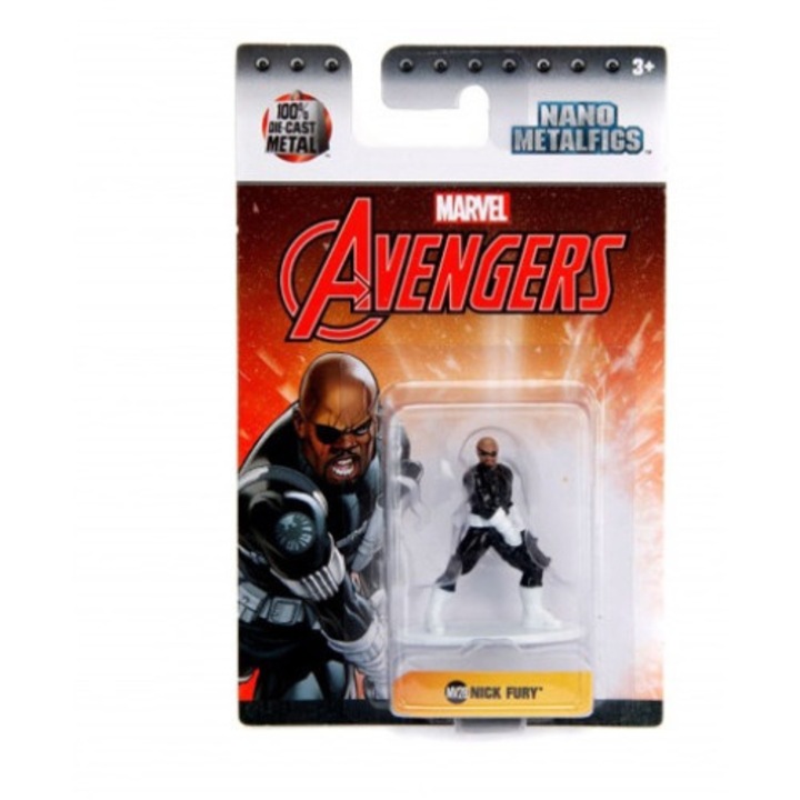 Figurina Marvel Nick Fury, Metal, 4.5 cm, Multicolor