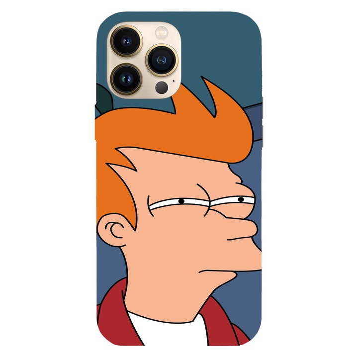 Husa compatibila cu Apple iPhone 12 / iPhone 12 Pro, Viceversa, model Phiolip Fry Futurama, Silicon, TPU