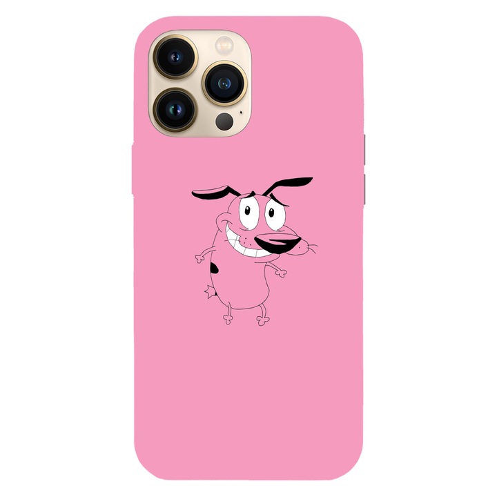 Husa compatibila cu Apple iPhone 12 / iPhone 12 Pro, Viceversa, model Pink Courage Drawing, Silicon, TPU