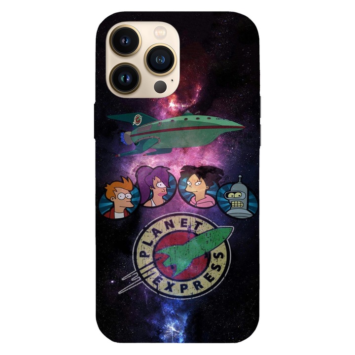 Калъф, съвместим с Apple iPhone 11 Pro, Viceversa, модел Planet express Futurama, силикон, TPU