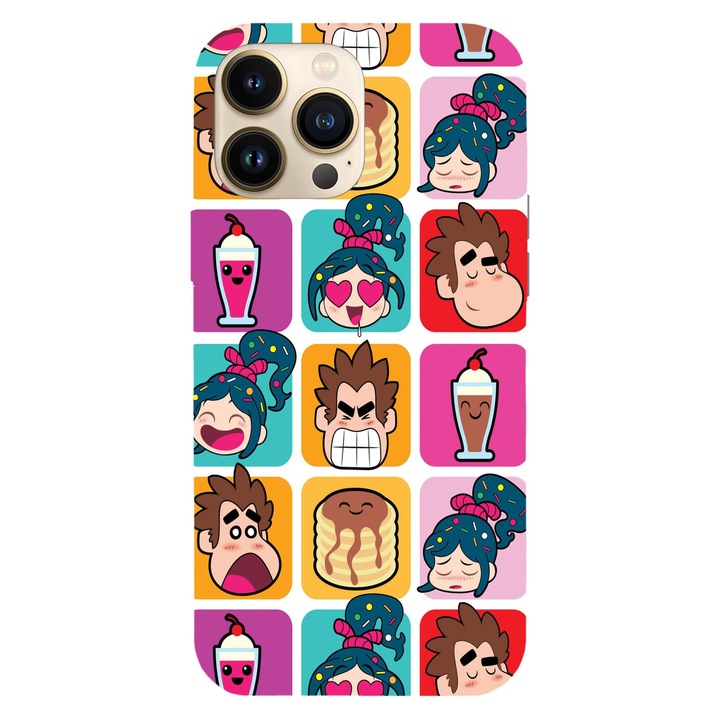Husa compatibila cu Apple iPhone 12 / iPhone 12 Pro, Viceversa, model Ralph break the internet pattern, Silicon, TPU