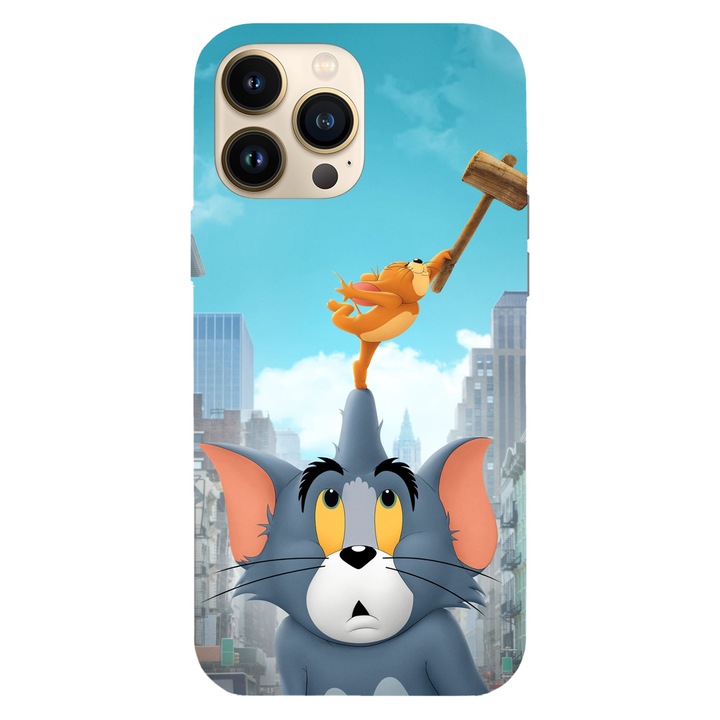 Husa compatibila cu Apple iPhone 12 / iPhone 12 Pro, Viceversa, model Boink Tom and Jerry, Silicon, TPU