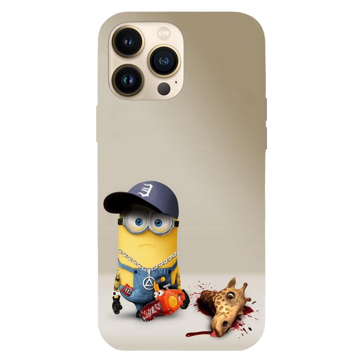 Husa compatibila cu Apple iPhone 12 / iPhone 12 Pro, Viceversa, model Bad guy minion edition, Silicon, TPU