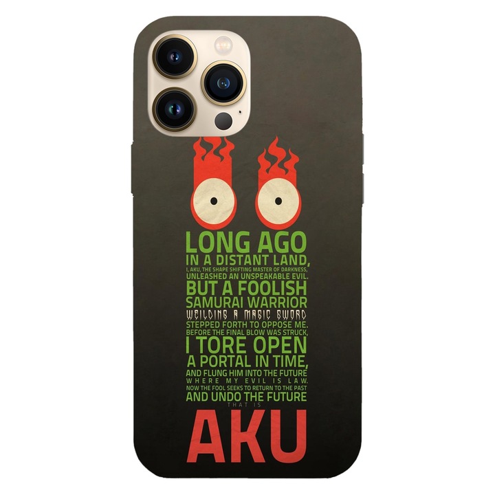 Husa compatibila cu Apple iPhone 12 / iPhone 12 Pro, Viceversa, model Aku Samurai Jack Intro, Silicon, TPU