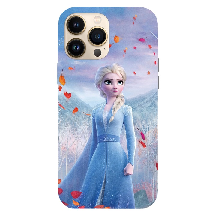 Husa compatibila cu Apple iPhone 12 / iPhone 12 Pro, Viceversa, model Elsa from Frozen, Silicon, TPU