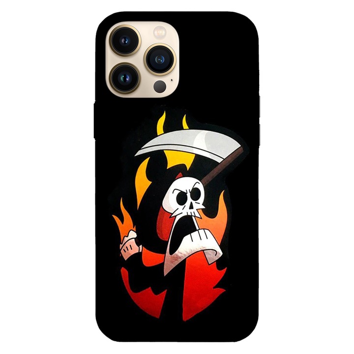 Husa compatibila cu Apple iPhone 12 / iPhone 12 Pro, Viceversa, model I am the reaper Billy and Mandy, Silicon, TPU