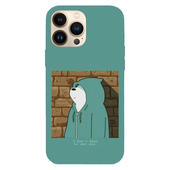 Husa compatibila cu Apple iPhone 12 / iPhone 12 Pro, Viceversa, model I dont want to see you We bare bears, Silicon, TPU