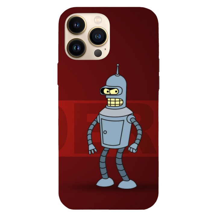 Husa compatibila cu Apple iPhone 12 / iPhone 12 Pro, Viceversa, model Mad Bender Futurama, Silicon, TPU