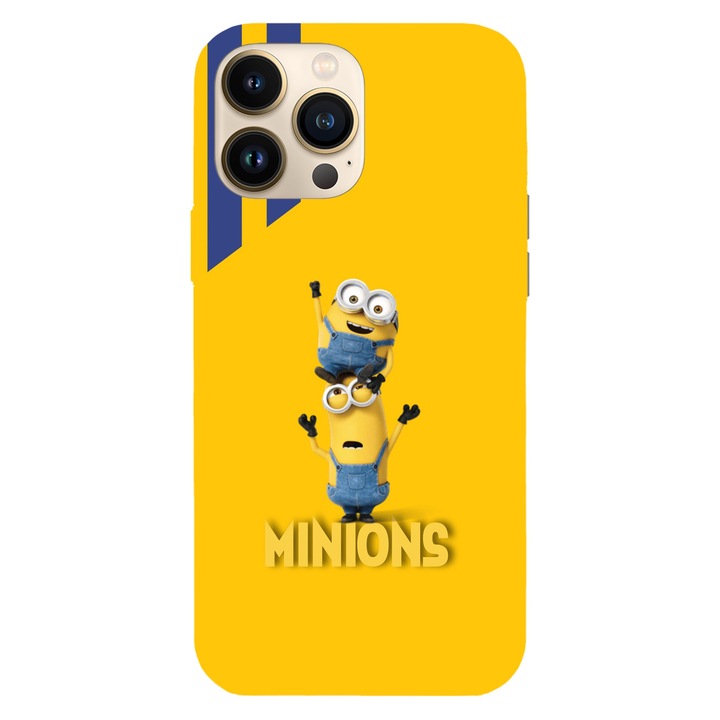 Husa compatibila cu Apple iPhone 12 / iPhone 12 Pro, Viceversa, model Kevin and Bob Minions, Silicon, TPU