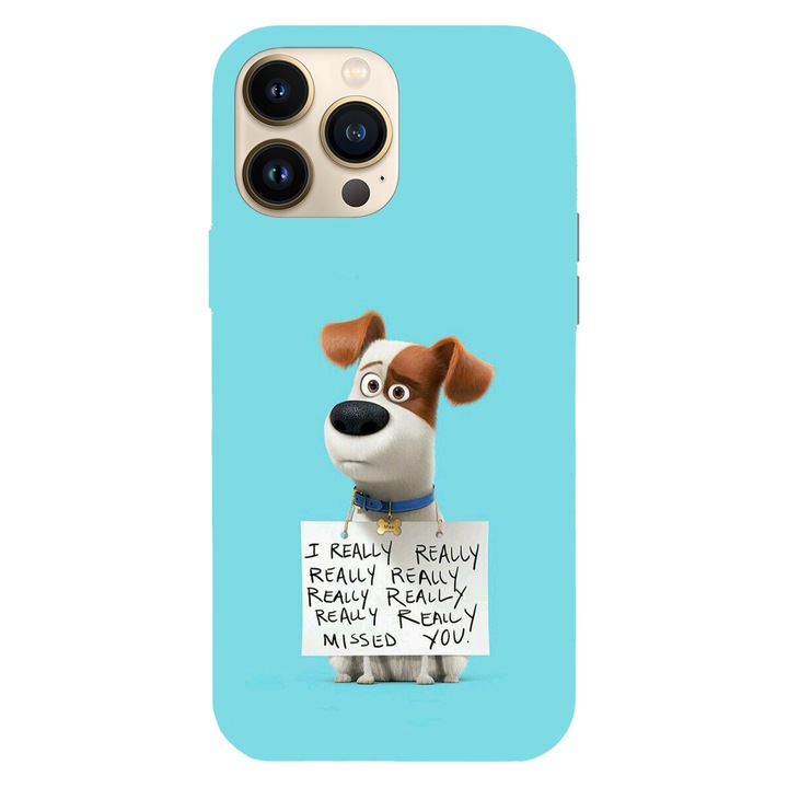Husa compatibila cu Apple iPhone 12 / iPhone 12 Pro, Viceversa, model I really missed you The Secret Life of Pets, Silicon, TPU