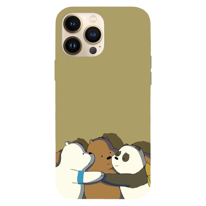 Калъф, съвместим с Apple iPhone 14 Plus, Viceversa, Bear hug We bare bears модел, силикон, TPU