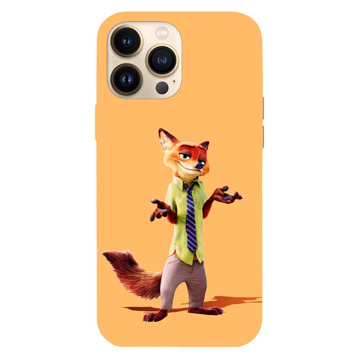 Husa compatibila cu Apple iPhone 12 / iPhone 12 Pro, Viceversa, model Nick Wilde Zootopia, Silicon, TPU