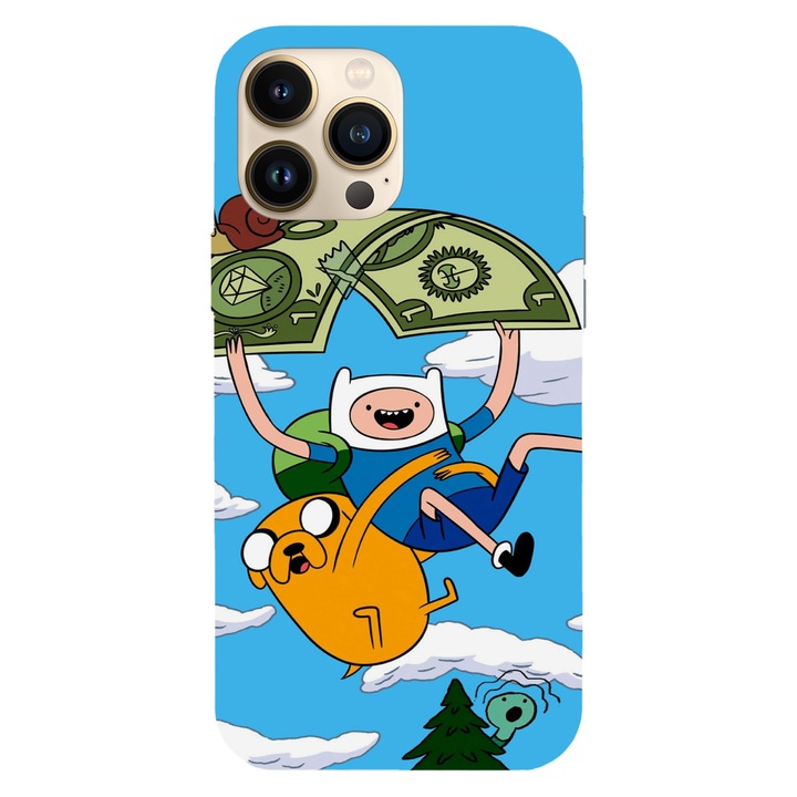 Husa compatibila cu Apple iPhone 13 Pro, Viceversa, model One dolar Adventure time, Silicon, TPU