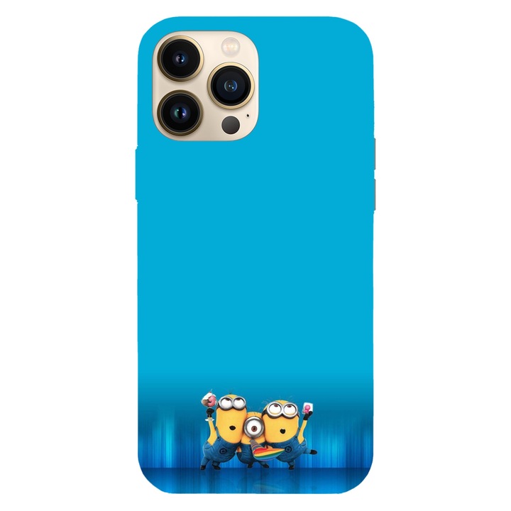 Husa compatibila cu Apple iPhone 12 / iPhone 12 Pro, Viceversa, model Minion party, Silicon, TPU