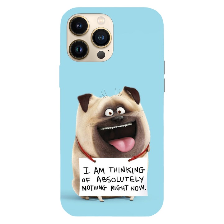 Husa compatibila cu Apple iPhone 12 / iPhone 12 Pro, Viceversa, model I am thinking of absolutely nothing The Secret Life of Pets, Silicon, TPU