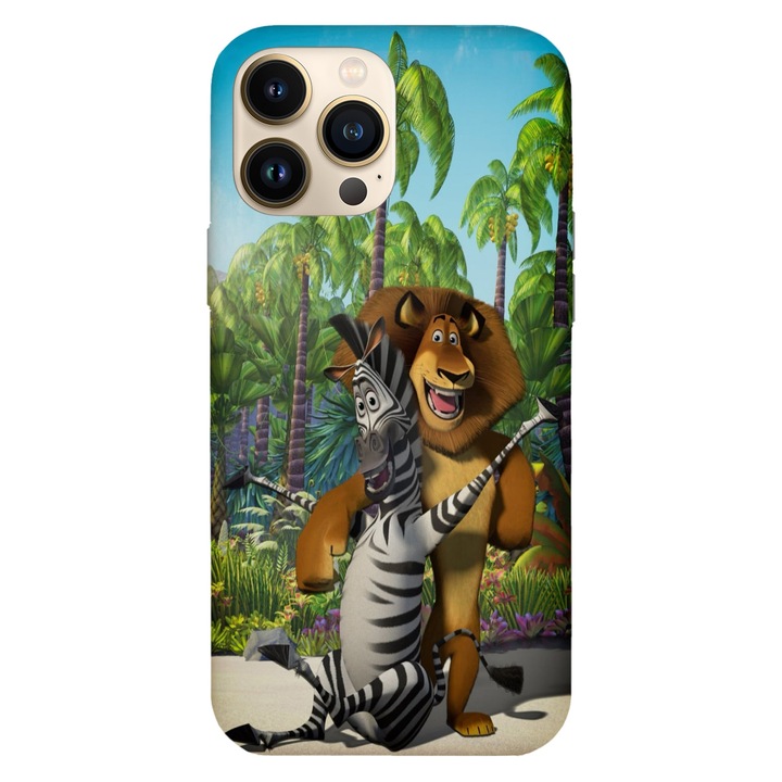 Husa compatibila cu Apple iPhone 11, Viceversa, model Marty and Alex Madagascar, Silicon, TPU