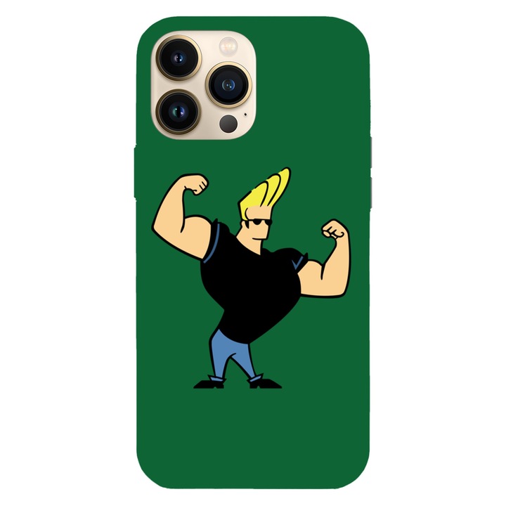Husa compatibila cu Apple iPhone 12 / iPhone 12 Pro, Viceversa, model Muscle Johnny Bravo, Silicon, TPU