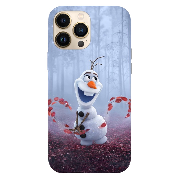 Husa compatibila cu Apple iPhone 12 / iPhone 12 Pro, Viceversa, model Olaf in forest Frozen, Silicon, TPU