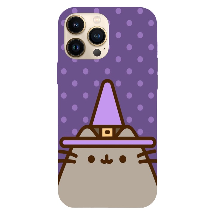 Husa compatibila cu Apple iPhone 12 / iPhone 12 Pro, Viceversa, model Wizzard Pusheen, Silicon, TPU