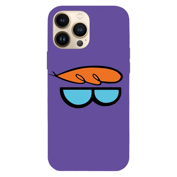 Husa compatibila cu Apple iPhone 12 / iPhone 12 Pro, Viceversa, model Dexter Glasses, Silicon, TPU