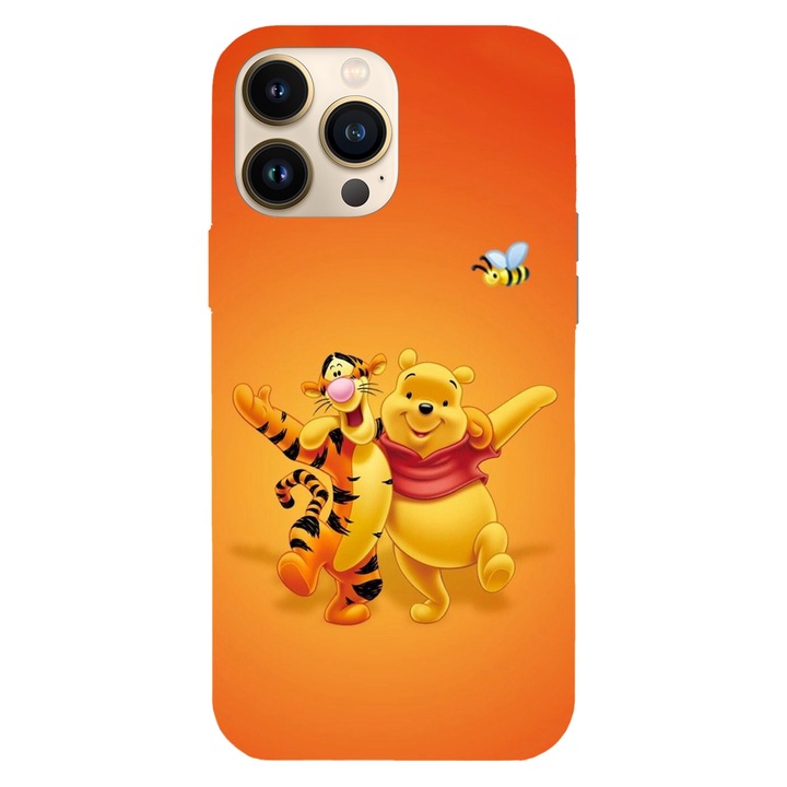 Husa compatibila cu Apple iPhone 12 / iPhone 12 Pro, Viceversa, model Winnie the Pooh brothers, Silicon, TPU