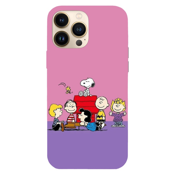 Husa compatibila cu Apple iPhone 12 / iPhone 12 Pro, Viceversa, model Snoopy gang, Silicon, TPU