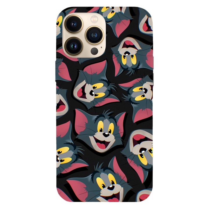 Husa compatibila cu Apple iPhone 13, Viceversa, model Tom Pattern, Silicon, TPU