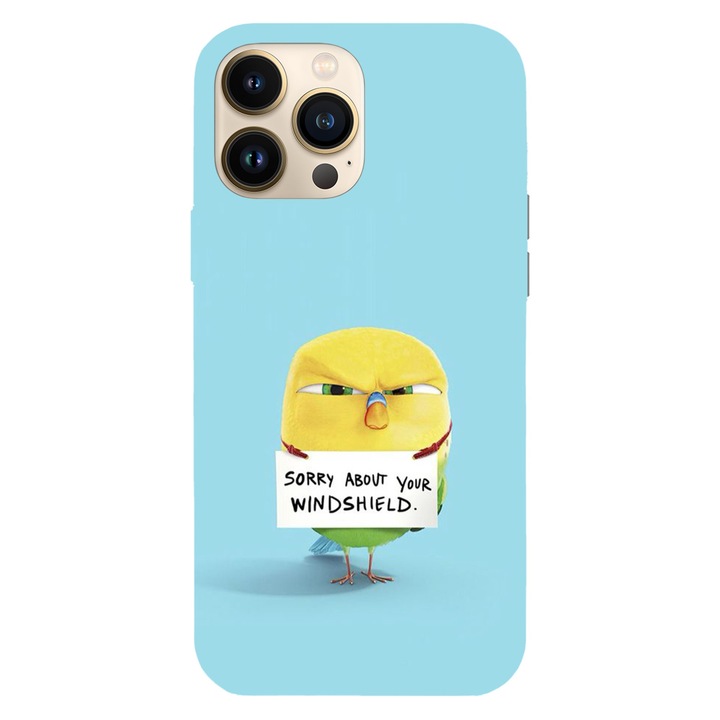 Husa compatibila cu Apple iPhone 12 / iPhone 12 Pro, Viceversa, model Sorry about your windshield The Secret Life of Pets, Silicon, TPU