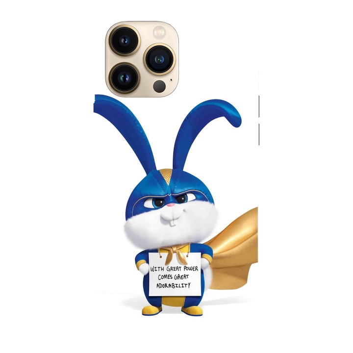 Husa compatibila cu Apple iPhone 15 Pro Max, Viceversa, model With power come great adorability The Secret Life of Pets, Silicon, TPU