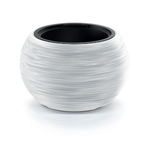 Ghiveci cu insertie, Prosperplast, Plastic, 37.8 cm, Alb