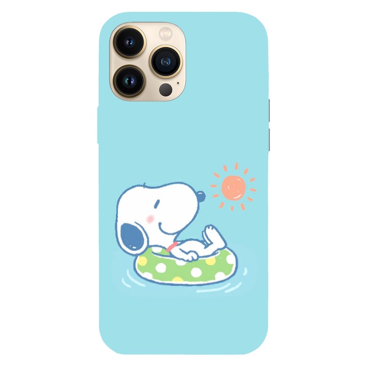 Husa compatibila cu Apple iPhone 11 Pro Max, Viceversa, model Summer with Snoopy, Silicon, TPU