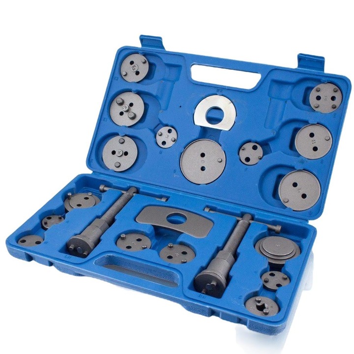 Kit presare piston frana auto, 22 elemente, Albastru/Gri