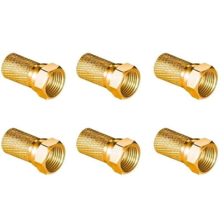 Set 6 mufe F, Vayox, 6.8 mm, Auriu