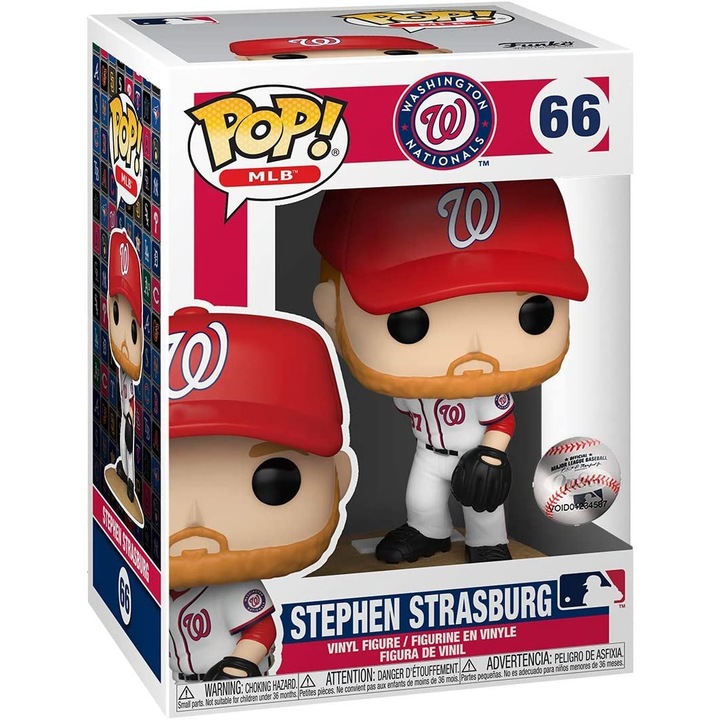 Figura Funko POP! MLB Nationals Stephen Strasburg 66, 10cm