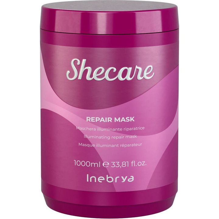 Маска за коса Shecare Repair, Inebrya, За увредена/химически третирана коса, 1000 ml