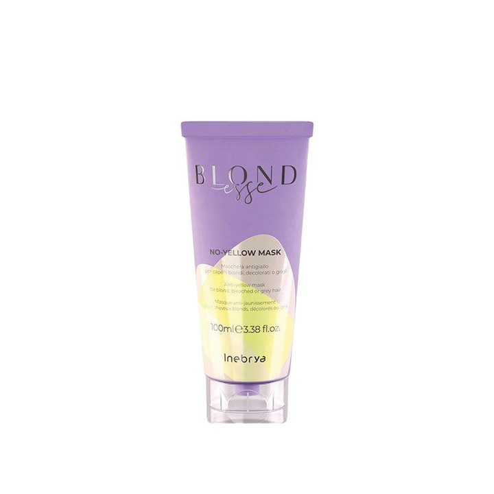 Masca de par Blondesse No-Yellow, Inebrya, Anti-galben, 100 ml