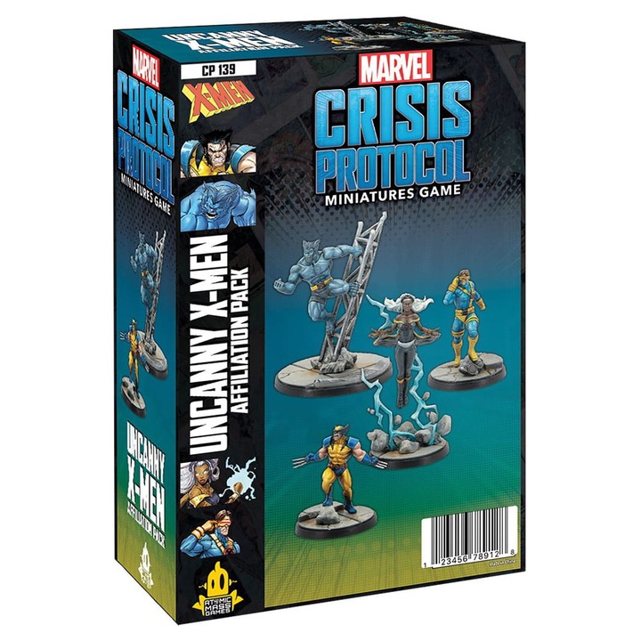 Set de figurine Uncanny X-Men Affiliation Pack Marvel Crisis Protocol, Atomic Mass Games, 4 miniaturi, scara 35mm