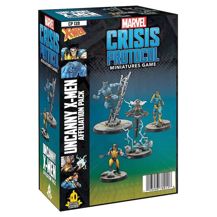 Uncanny X-Men Affiliation Pack Комплект фигурки от Marvel Crisis Protocol, Atomic Mass Games, 4 миниатюри, 35 мм мащаб