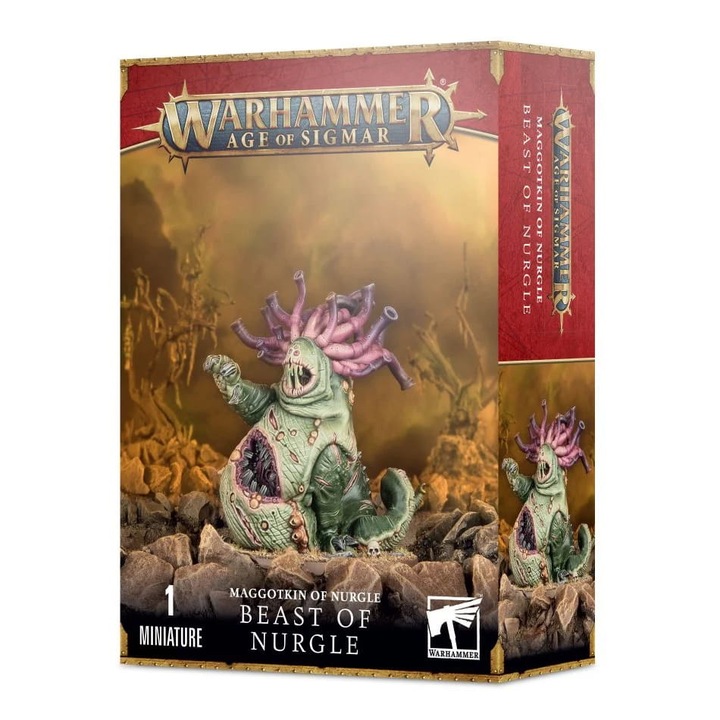 Beast of Nurgle Chaos Daemons figura, Warhammer, Games Workshop, szürke, skála 32 mm, 48 darab