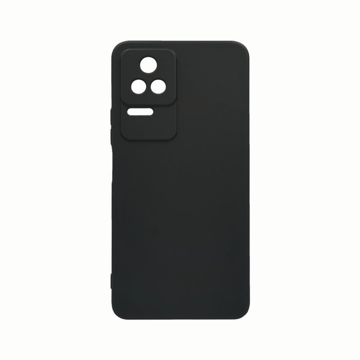 BestCase Szilikon telefontok, Xiaomi Poco F4, Slim 0.8 MM, Kamera védő, Fekete