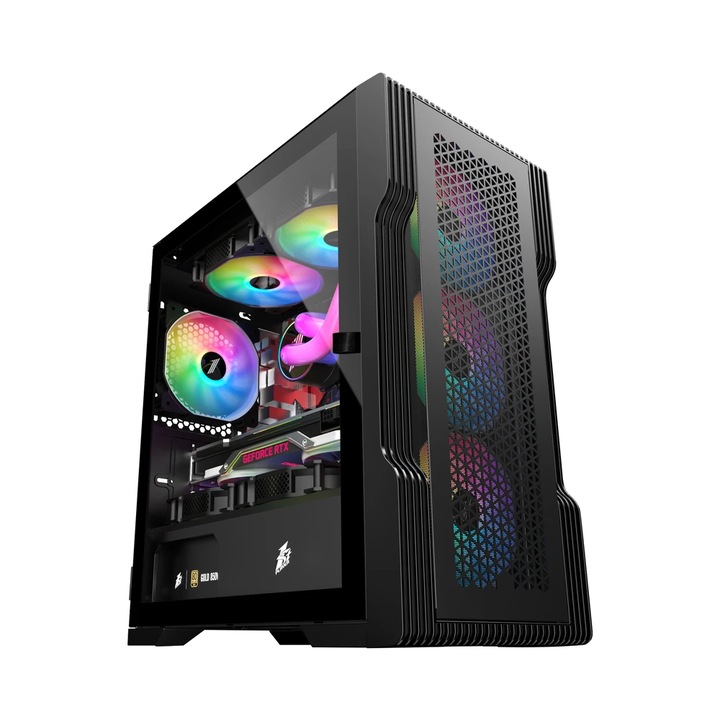 Настолен компютър PIC Game Basic Lite R5-5600 RTX 3050 D4, PC-GBL-R5.5600RTX3050D4.32GB, AMD Ryzen 5 5600 (6-ядрен) Tray, MSI RTX 3050 VENTUS 2X E 6G OC, 2x 16GB Silicon Power UDIMM DDR4 3200MHz CL22 1.2V