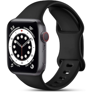 Curea silicon Hoco compatibila cu Apple Watch 1/2/3/4/5/6/SE/7/8, 42/44/45/49mm, Negru