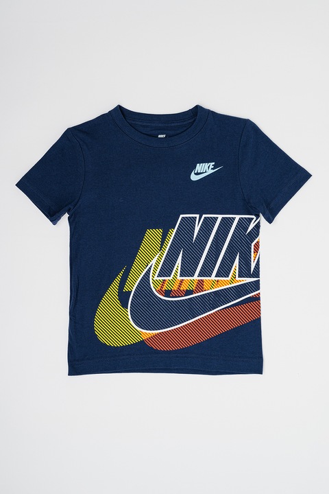Nike, Тениска Futura Sidewinder с лого, Тъмносин, 98-104 CM