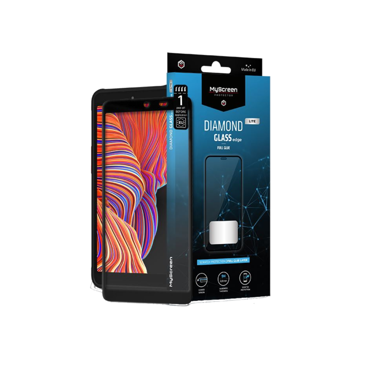 MyScreen Protector Diamond Glass Lite Edge2.5D Full Glue Samsung G525F Galaxy Xcover 5 закален стъклен протектор с черна рамка (LA-2024)