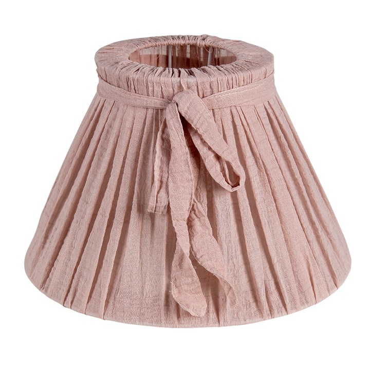 Abajur veioza textil roz 33x21 cm