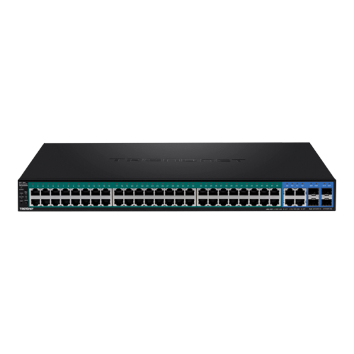Kapcsoló 52 Gigabit Web Smart port, 48 x PoE+, 4 x Gigabit/SFP - TRENDnet TPE-5240WS