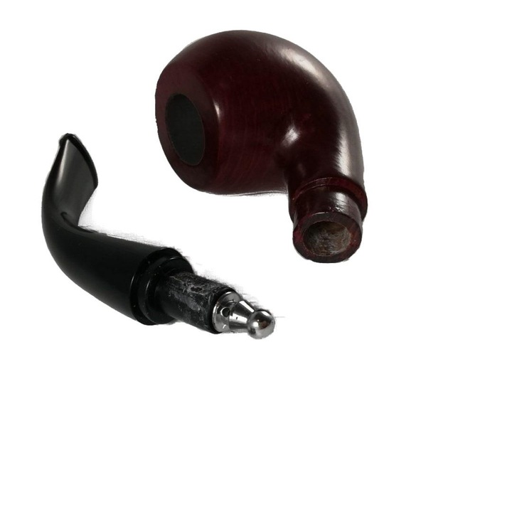 Pipa, Lemn, 14 cm, Negru/Maro